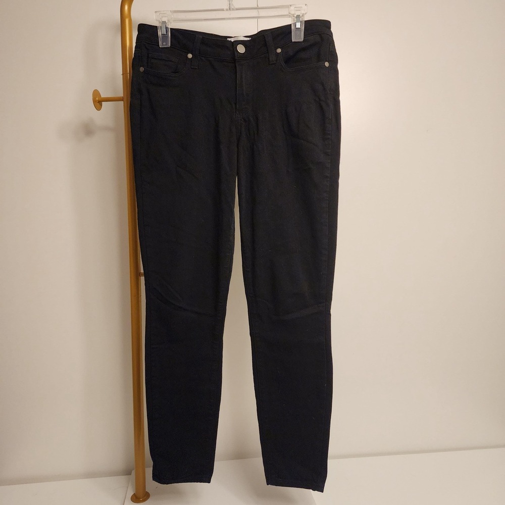 Paige Verdugo Ultra Skinny Black Low Rise Denim Jeans Womens Size 30 32 Waist